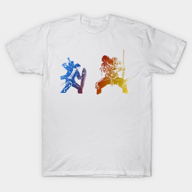 Gladio vs Gilgamesh (Episode Gladiolus) T-Shirt by Silveretta